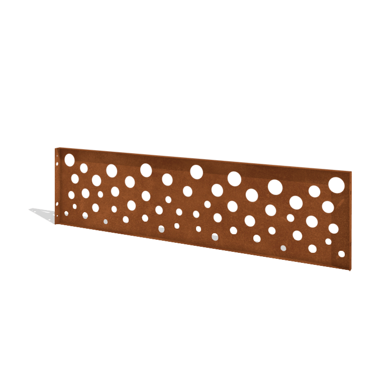 Recinzione in acciaio corten H pannello B 180 x 47,5 cm