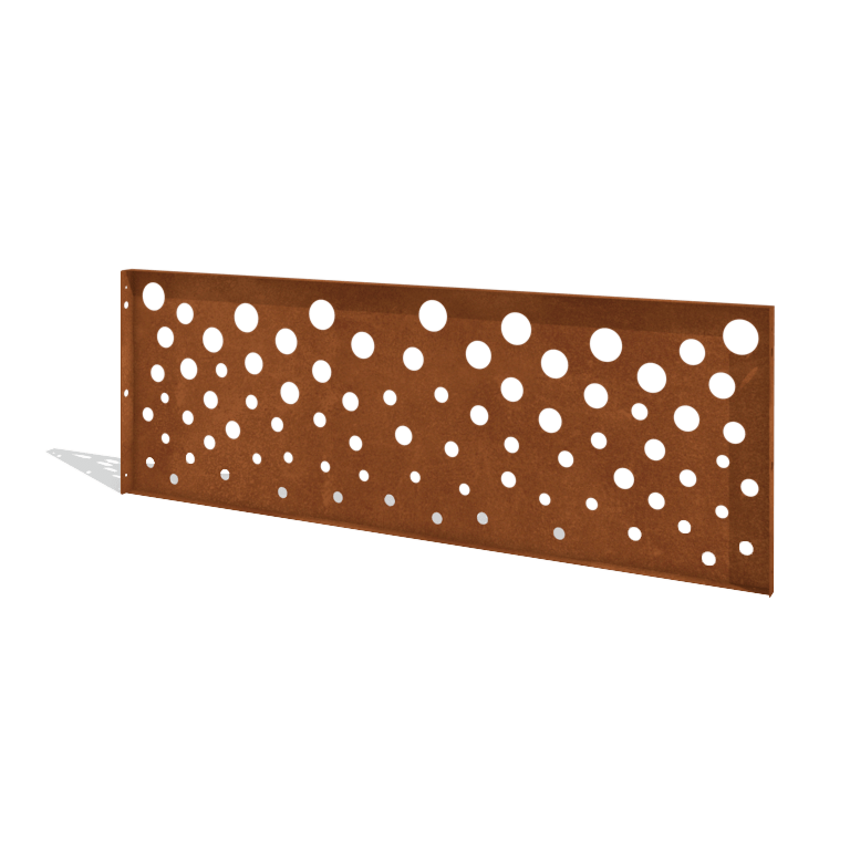 Recinzione in acciaio corten H pannello B 180 x 63,3 cm
