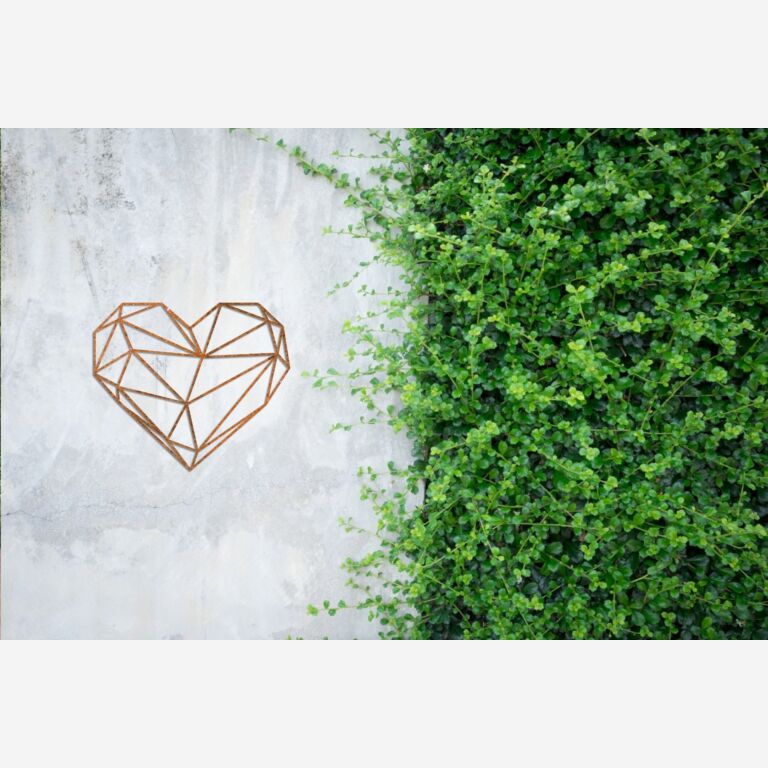 Decorazione da parete in acciaio Corten Cuore