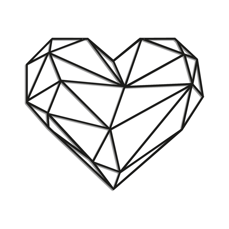 Decorazione da parete in metallo Cuore