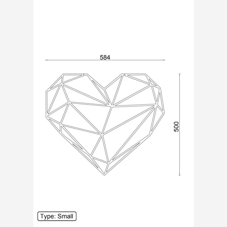 Decorazione da parete in metallo Cuore