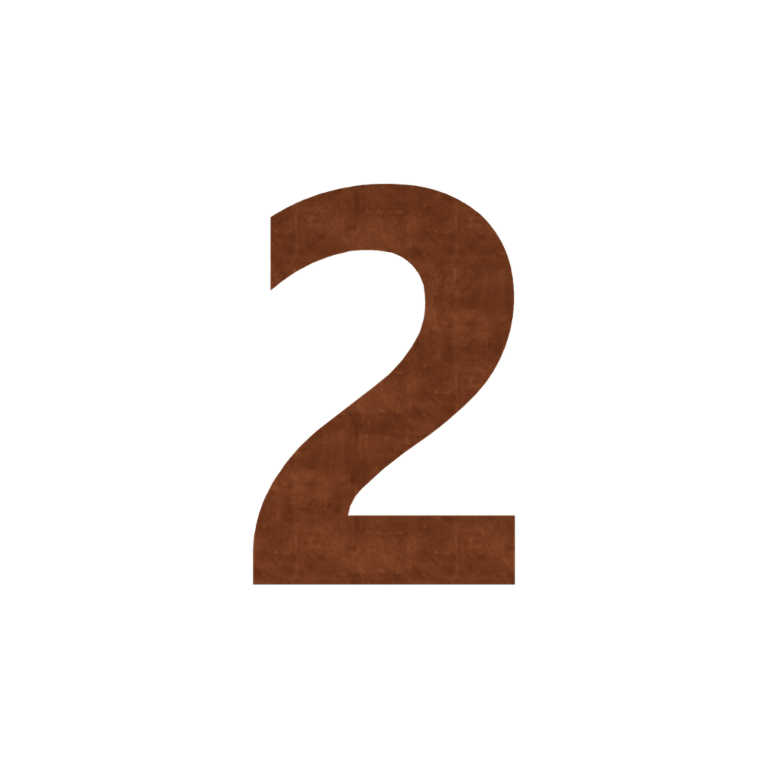 Numero civico in acciaio Corten 2-80 cm