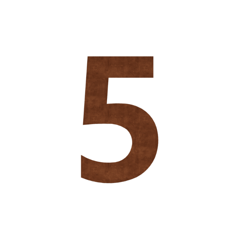 Numero civico in acciaio Corten 5-30 cm