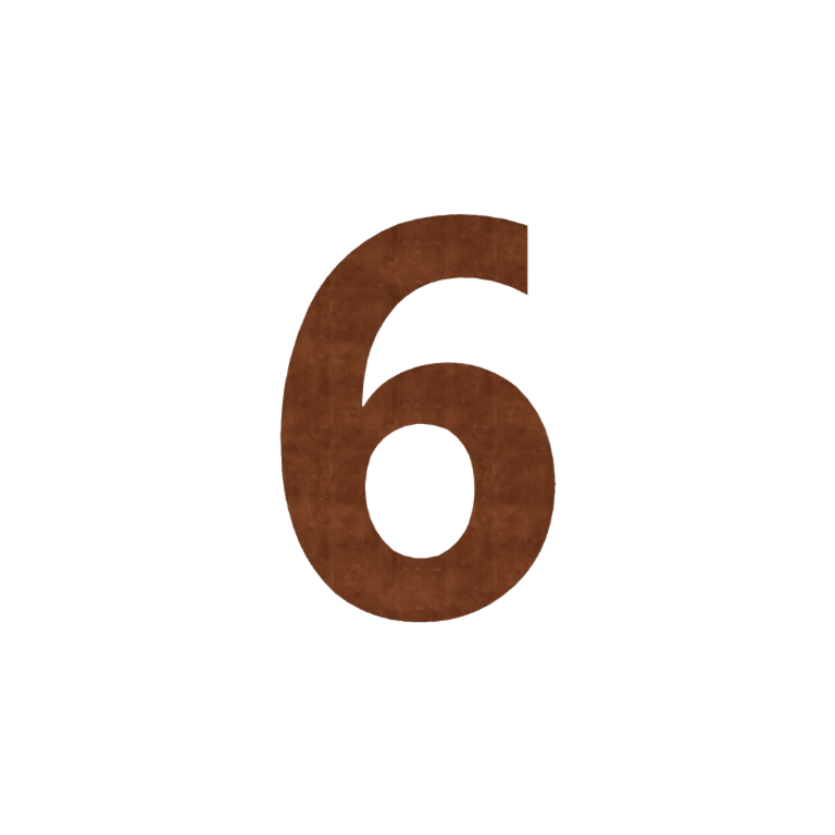 Numero civico in acciaio Corten 6-30 cm