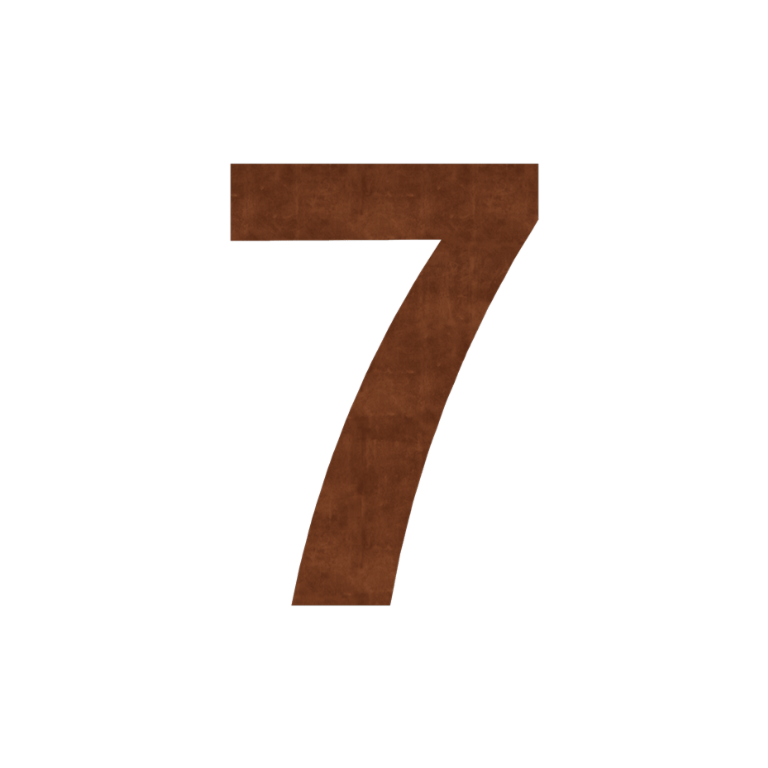 Numero civico in acciaio Corten 7-30 cm