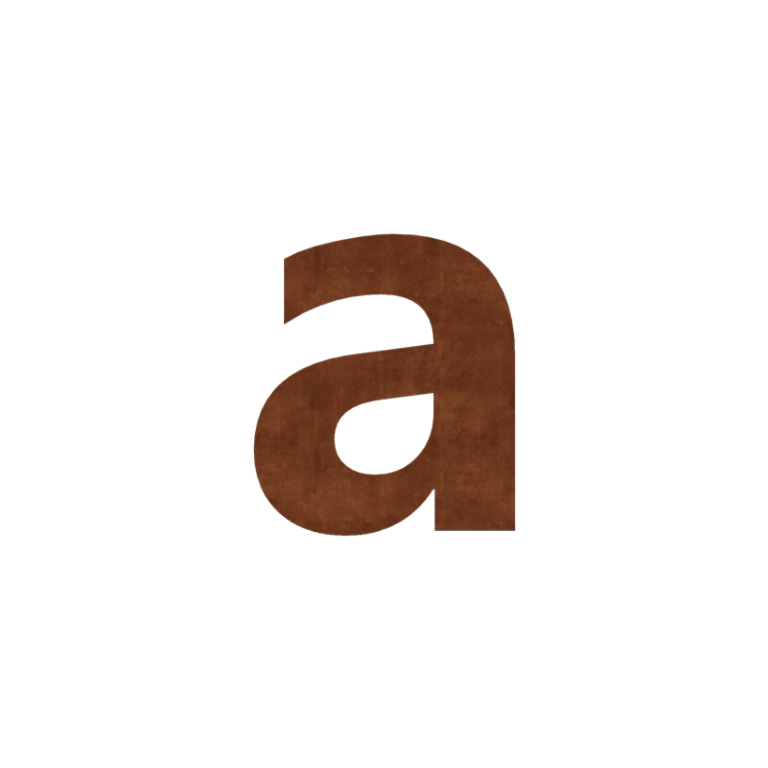 Numero civico in acciaio Corten a-30 cm
