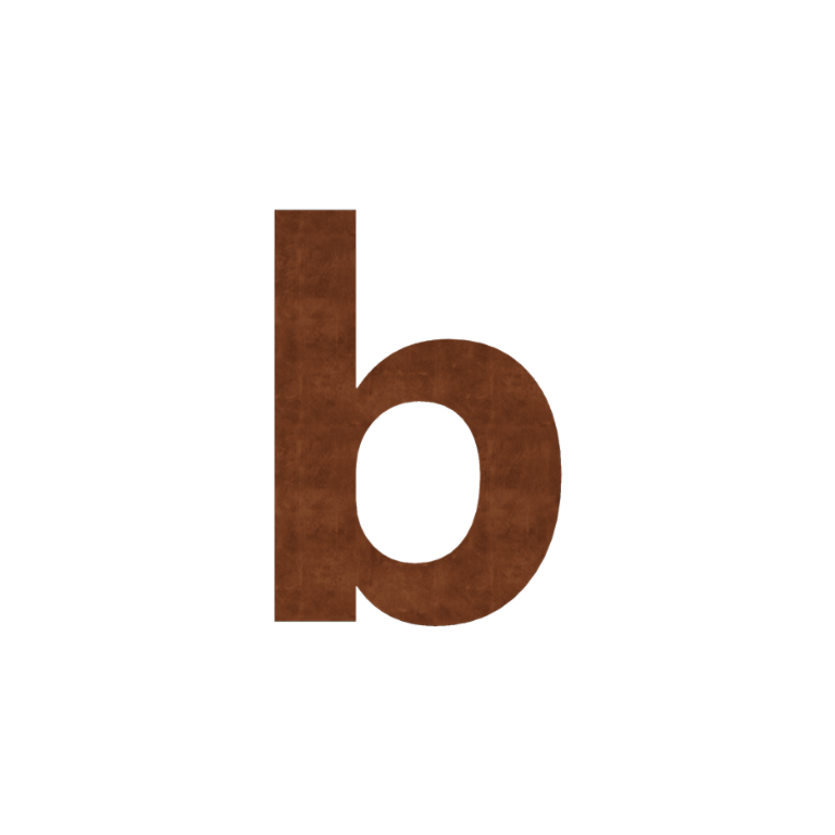 Numero civico in acciaio Corten b-15 cm