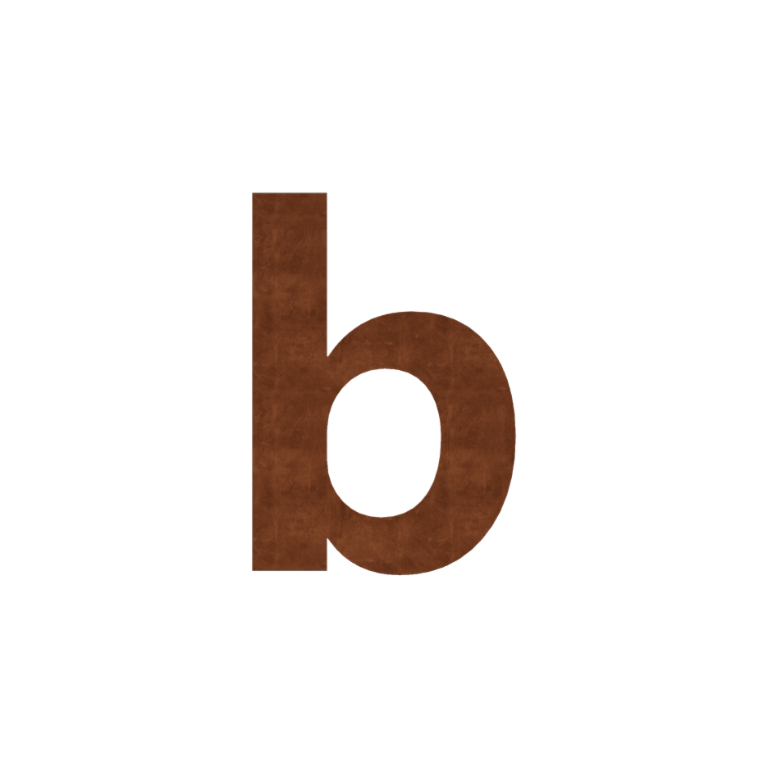 Numero civico in acciaio Corten b-22 cm