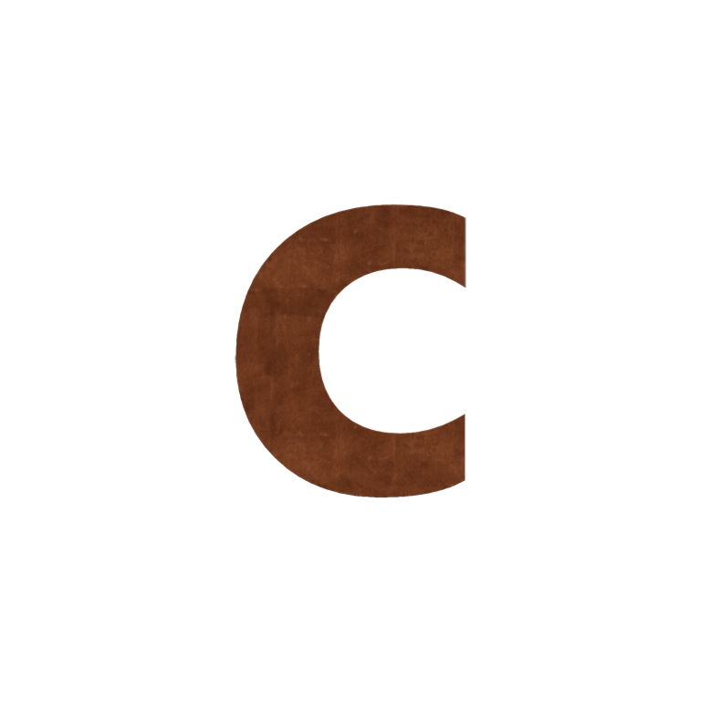 Numero civico in acciaio Corten c-15 cm