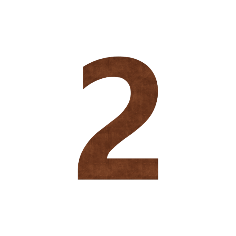 Numero civico (adesivo) in acciaio Corten 2-15 cm