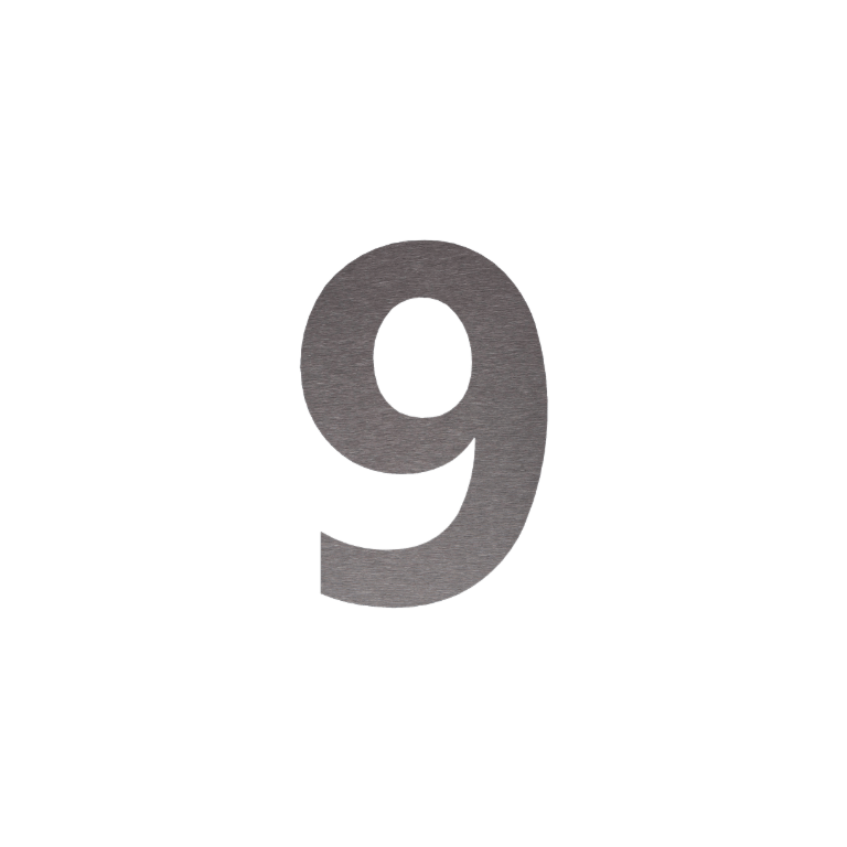 Numero civico in acciaio inox 9-30 cm