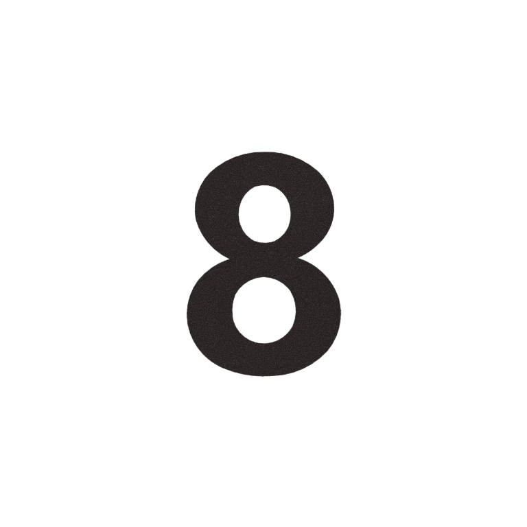 Numero civico in acciaio inox nero 8-80 cm