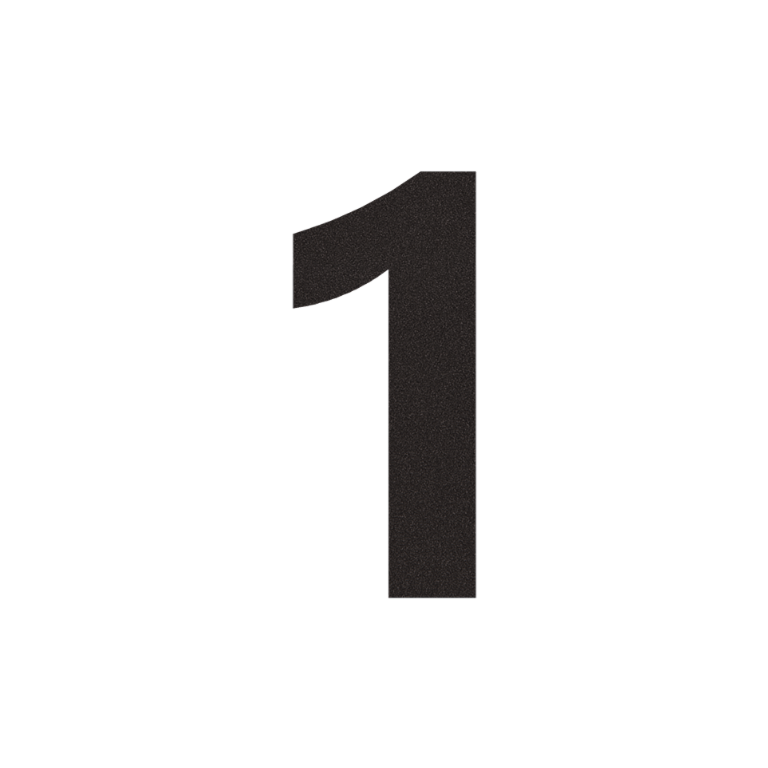 Numero civico (adesivo) in acciaio inox nero 1-15 cm