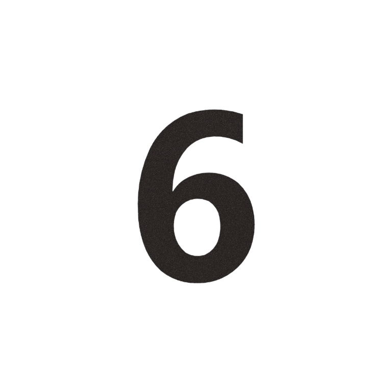 Numero civico (adesivo) in acciaio inox nero 6-15 cm
