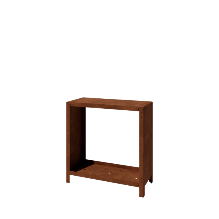 Legnaia in acciaio Corten Indiana 100 x 100 x 40 cm