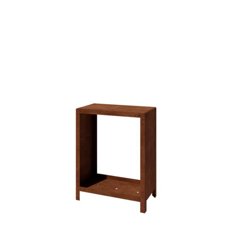 Portalegna in acciaio corten - Indiana - 80 x 40 x 100 cm