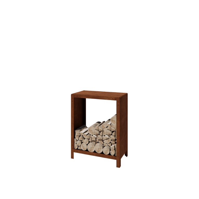 Portalegna in acciaio corten - Indiana - 80 x 40 x 100 cm