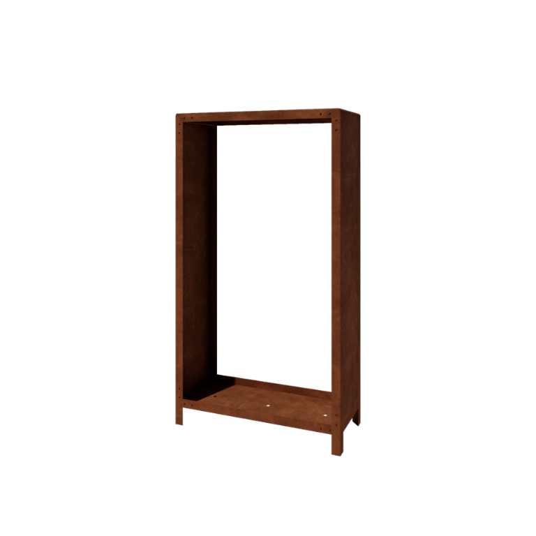 Legnaia in acciaio Corten Indiana 180 x 100 x 40 cm