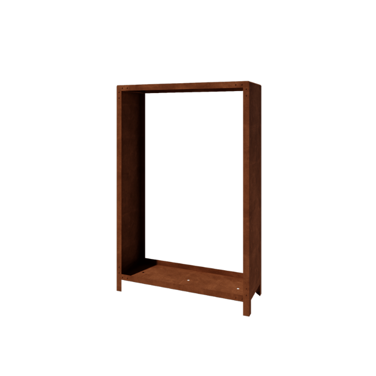 Legnaia in acciaio Corten Indiana 180 x 120 x 40 cm