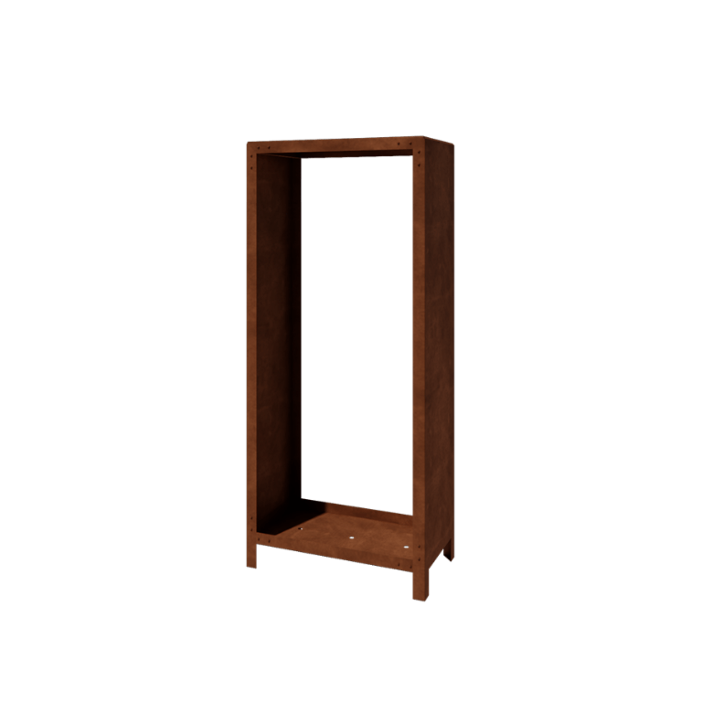 Legnaia in acciaio Corten Indiana 180 x 80 x 40 cm