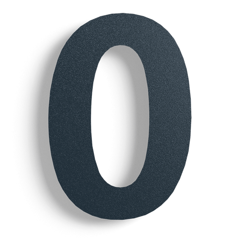 Numero civico (adesivo) in acciaio inox nero 0 15 cm