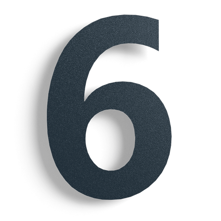 Numero civico (adesivo) in acciaio inox nero 6-15 cm