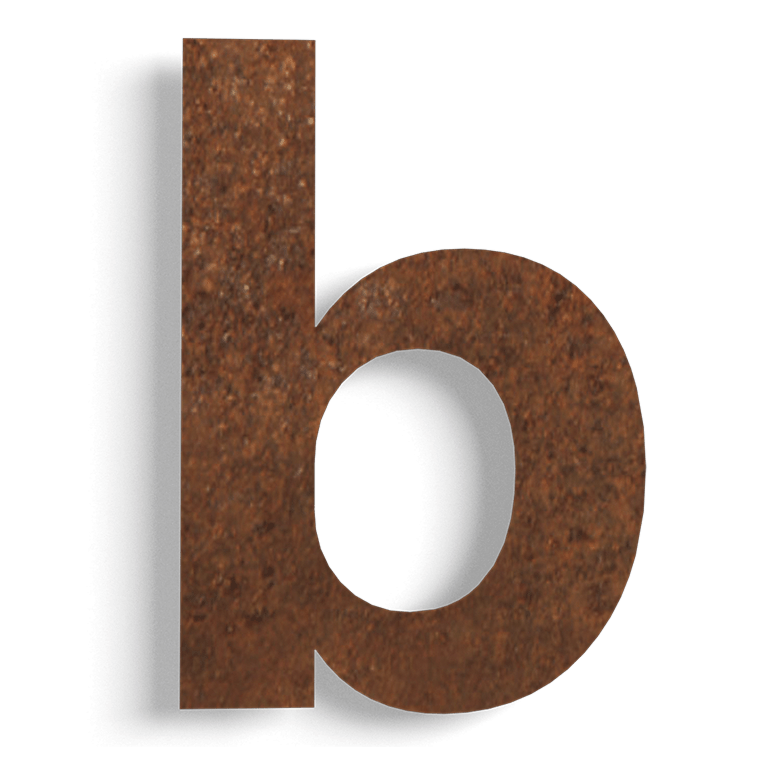 Numero civico in acciaio Corten b-22 cm
