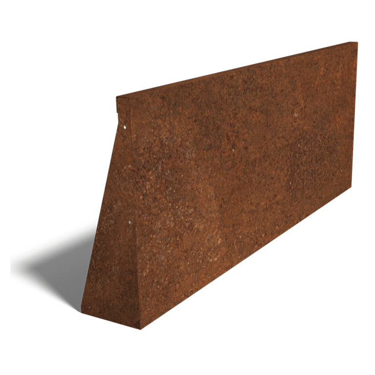 Muro di sostegno diritto in acciaio Corten 150 cm (altezza 60 cm)