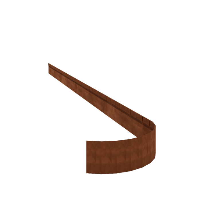 Bordura FLEX appiattita in acciaio Corten 13 cm (lunghezza 240 cm)