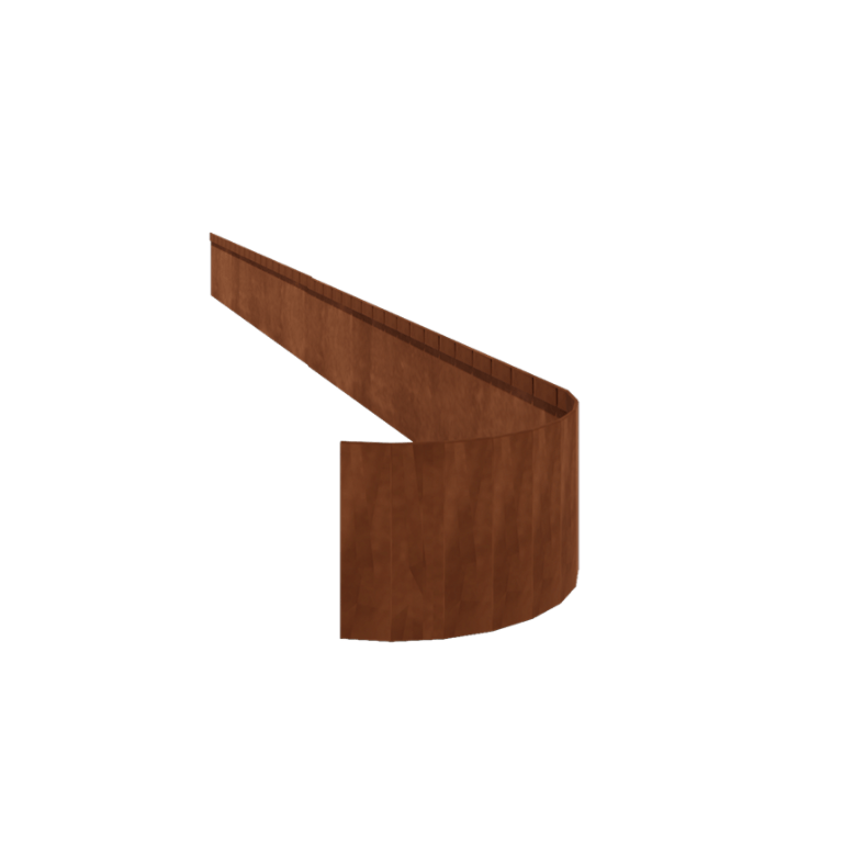 Bordura FLEX appiattita in acciaio Corten 23 cm (lunghezza 240 cm)