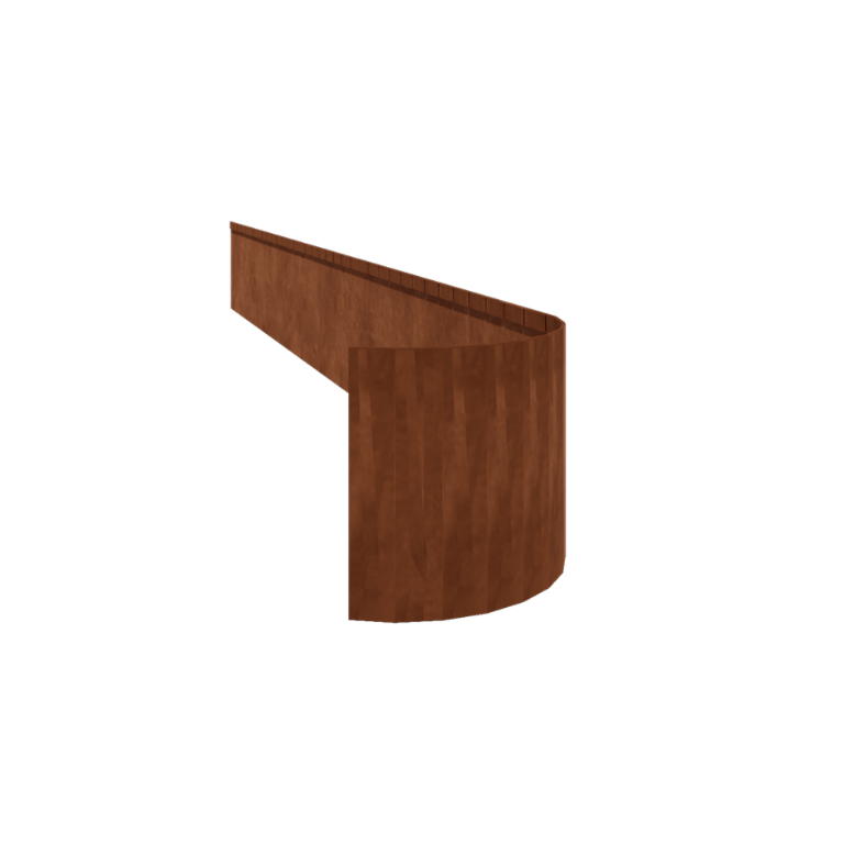 Bordura FLEX appiattita in acciaio Corten 35 cm (lunghezza 150 cm)