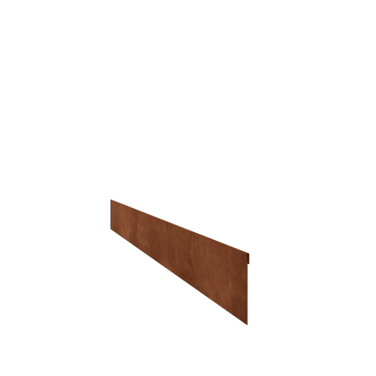 Bordura appiattita in acciaio Corten 13 cm (lunghezza 150 cm)