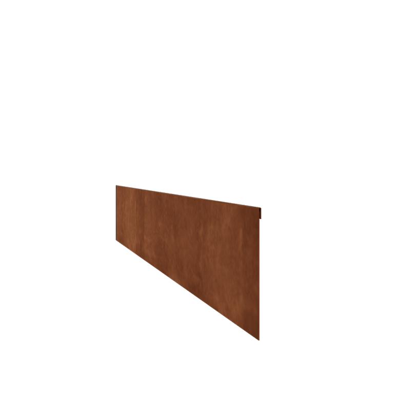 Bordura appiattita in acciaio Corten 23 cm (lunghezza 240 cm)