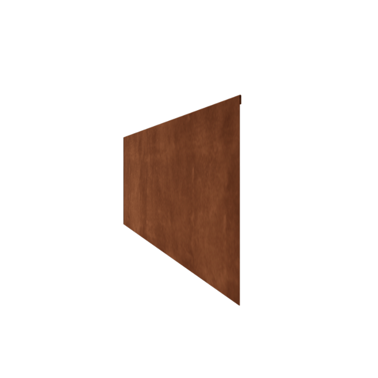 Bordura appiattita in acciaio Corten 45 cm (lunghezza 150 cm)