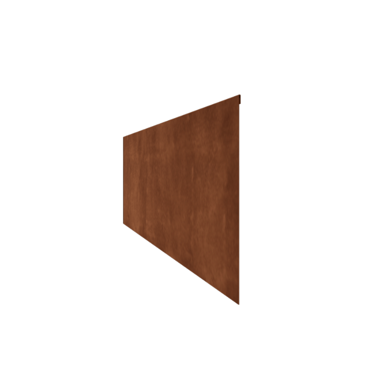 Bordura appiattita in acciaio Corten 45 cm (lunghezza 240 cm)