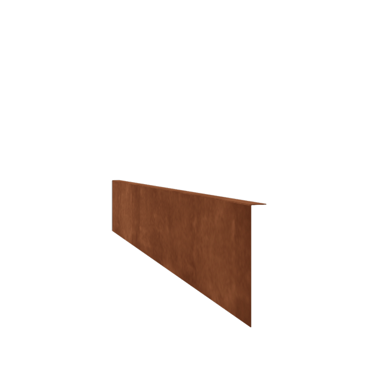 Bordura da giardino in acciaio corten - Con bordi ripiegati - Altezza 22 cm - 150 cm