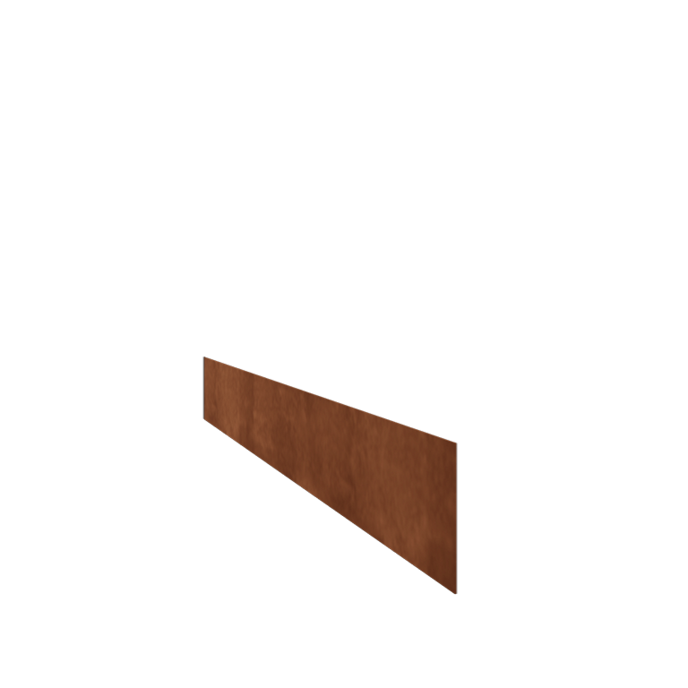 Bordura diritta in acciaio Corten 15 cm (lunghezza 240 cm)