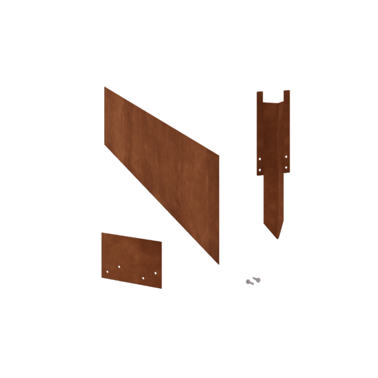 Bordura da giardino in acciaio corten - Dirrita - Altezza 25 cm - Set completo 24 metro