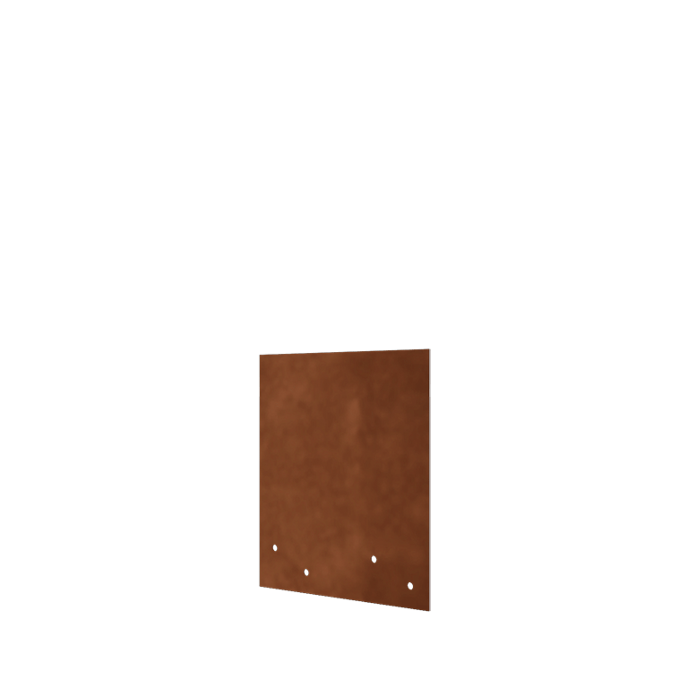 Piastra di giunzione diritta in acciaio Corten media 22 - 25 cm