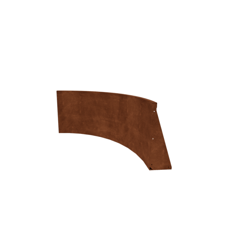 Muro di contenimento in acciaio corten - Curva interna - 100 x 100 x 60 cm