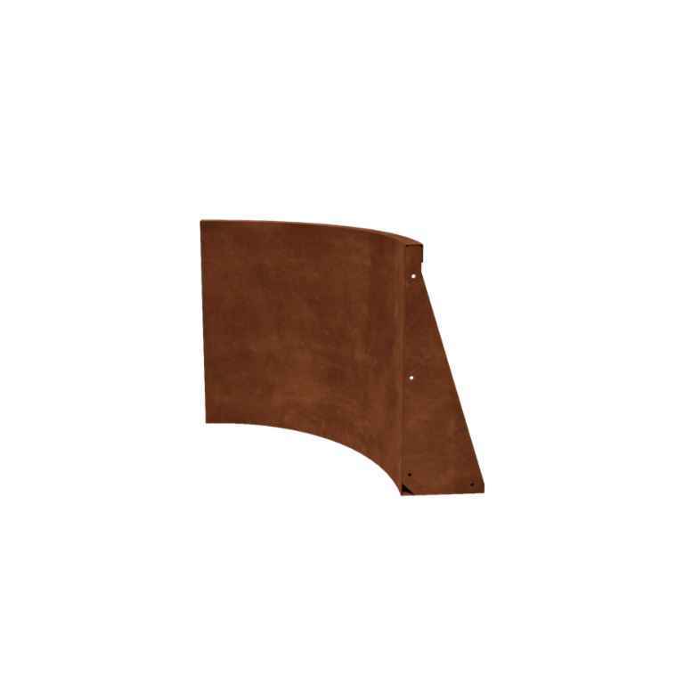 Muro di contenimento in acciaio corten - Curva interna - 50 x 50 x 60 cm