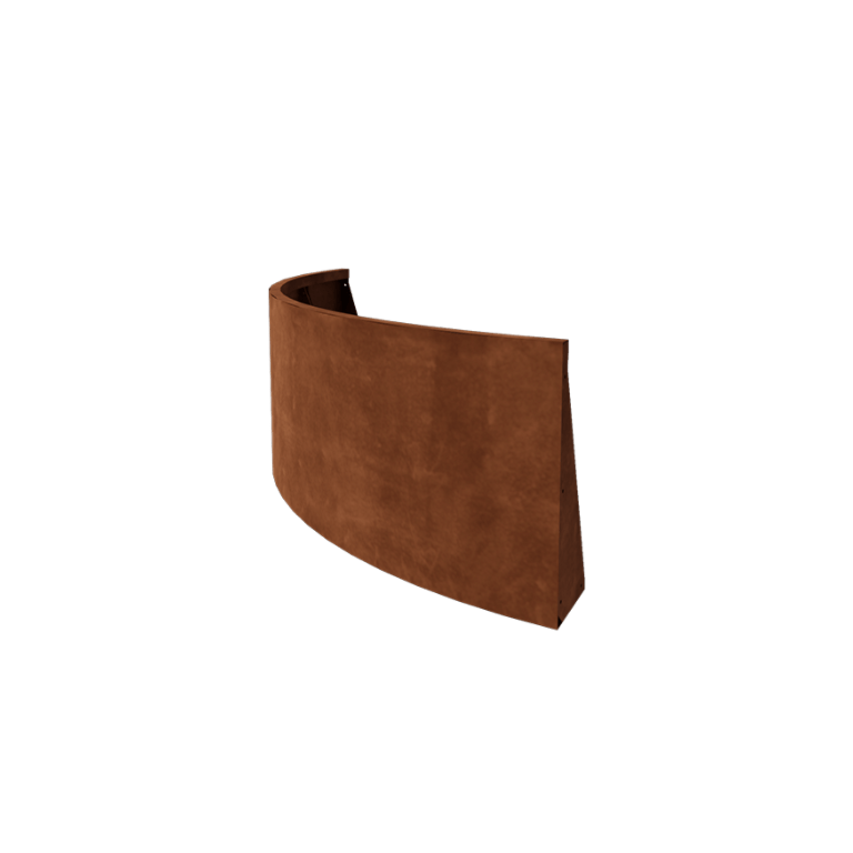 Muro di contenimento in acciaio corten - Curva esterna - 150 x 150 x 60 cm