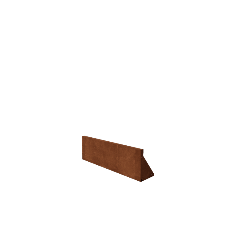 Muro di contenimento in acciaio corten - Dirrita - 100 x 30 cm