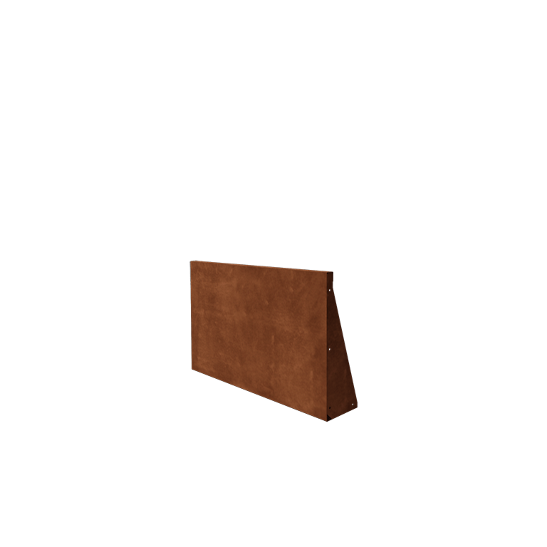 Muro di contenimento in acciaio corten - Dirrita - 100 x 60 cm