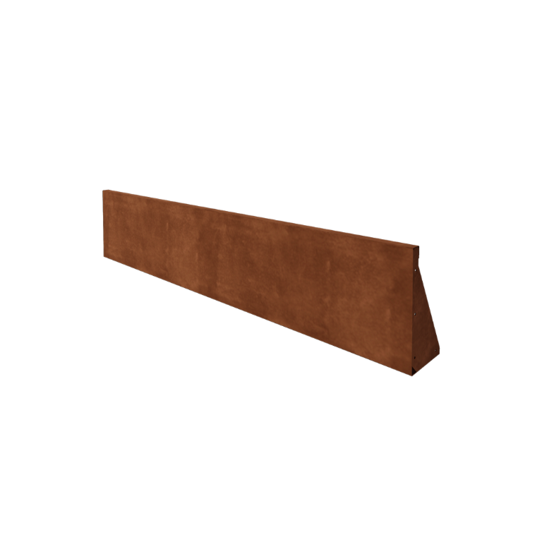 Muro di sostegno diritto in acciaio Corten 200 cm (altezza 40 cm)