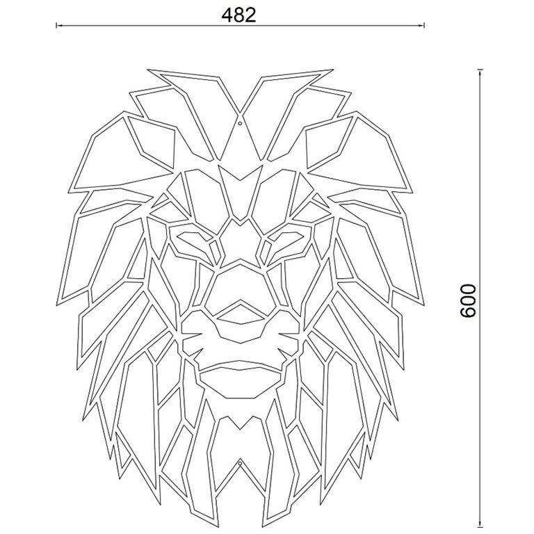 Decorazione da parete in metallo Leone 1.0