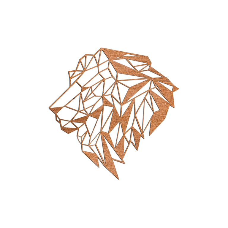 Decorazione da parete in acciaio Corten Leone 2.0