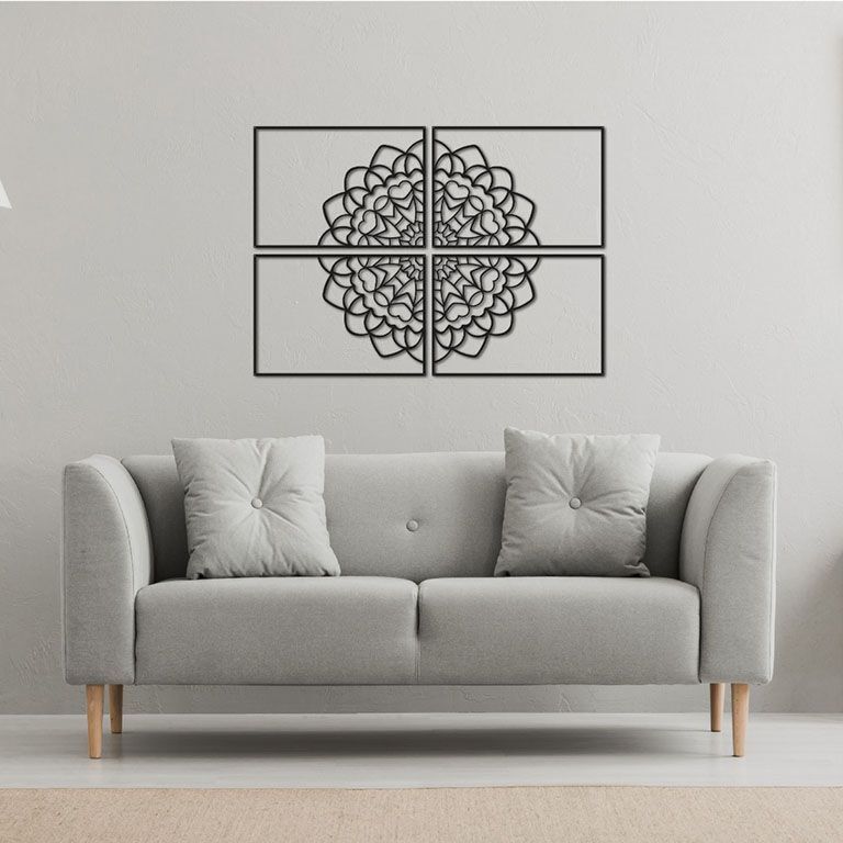 Decorazione da parete in metallo Mandala 4 parti *FINO AD ESAURIMENTO SCORTE