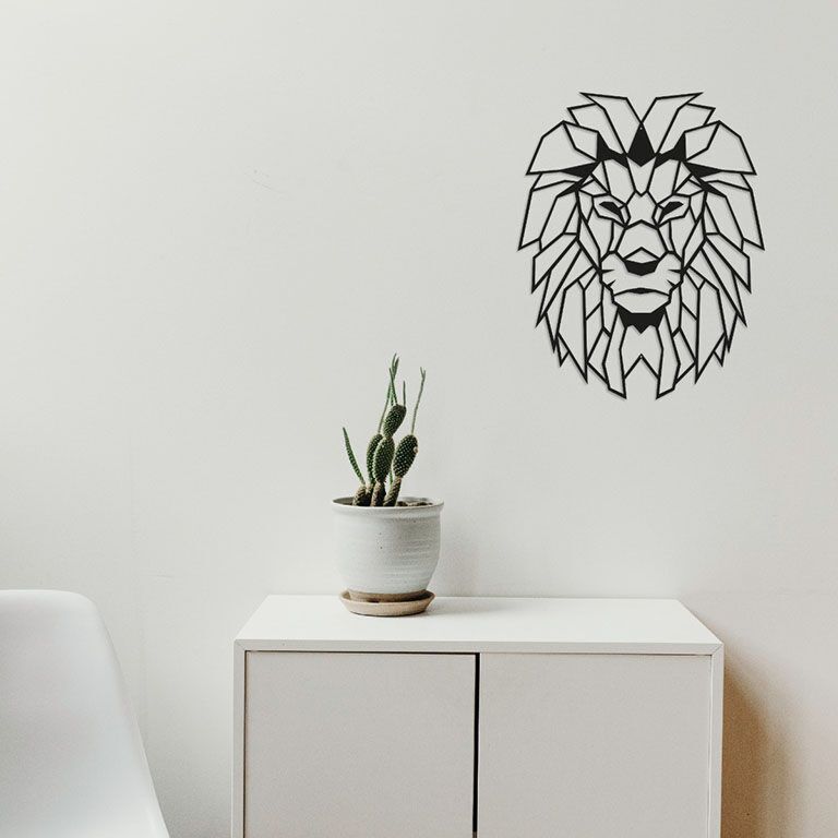 Decorazione da parete in metallo Leone 1.0