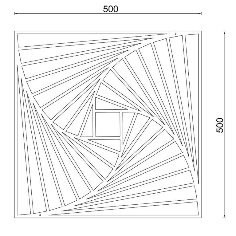 Decorazione da parete in metallo Motivo Geometrico 3.0